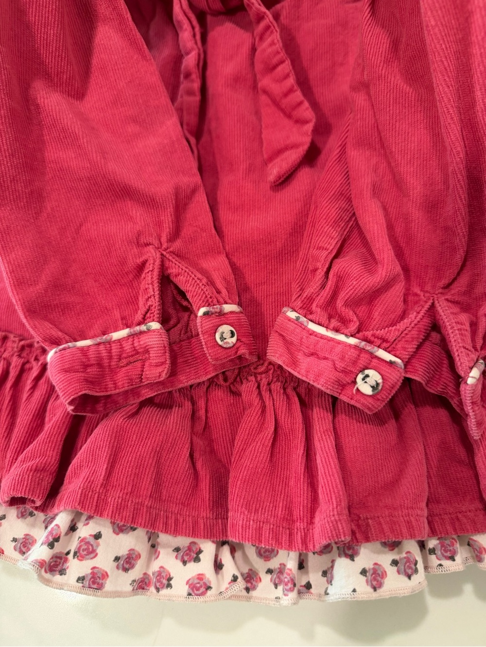Monsoon Raspberry Pink Long-Sleeve Ruffle Dress - Picture 6 of 6